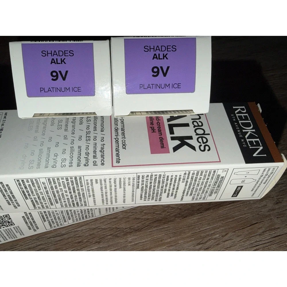 Redken Shades EQ ALK Demi Permanent Color 9V‎ Platinum Ice Cream Hair lot of 2